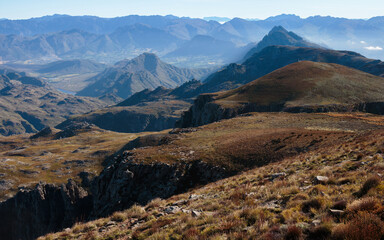 High mountain scenery near Franschhoek, South Africa