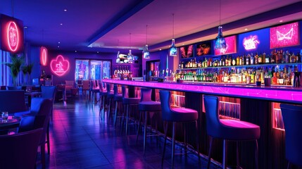 Neon Nights: Immersive Cocktail Bar Experience
