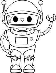 robot doodle space