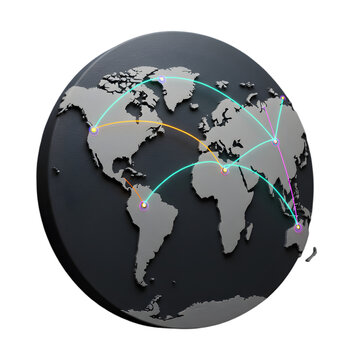Fototapeta Global Network Map