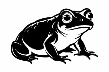 toad line art silhouette vector illustration