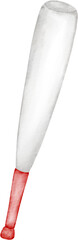 watercolor baseball bat