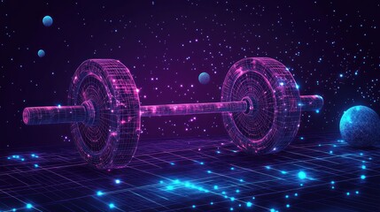 Futuristic Digital Weightlifting