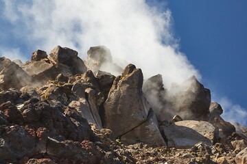 Steam activity in New Zealand