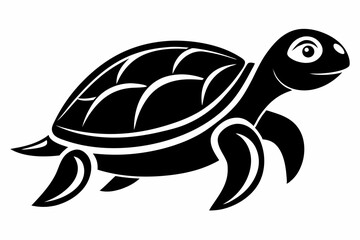 turtle line art silhouette vector illustration