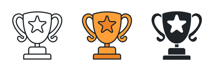 Trophy Achievement icon symbol vector illustration isolated on white background