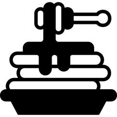 Pancakes glyph icon