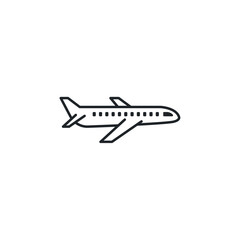Airplane icon symbol vector illustration isolated on white background