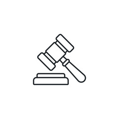 Gavel icon symbol vector illustration isolated on white background