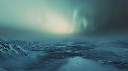 Fototapeta premium View of the Northern Lights dancing across the night sky over a tranquil landscape