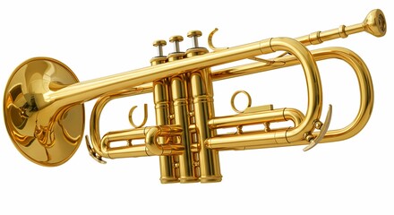 Obraz premium Golden Trumpet Musical Instrument