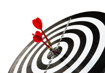 red dart with target for business element