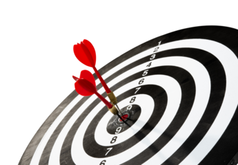 red dart with target for business element