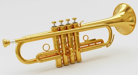 Obraz premium Golden Trumpet Melody