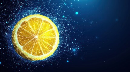 Digital Lemon Slice, Abstract Background (1)