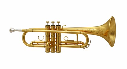 Obraz premium Golden Trumpet Musical Instrument