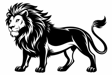lion line art silhouette vector illustration