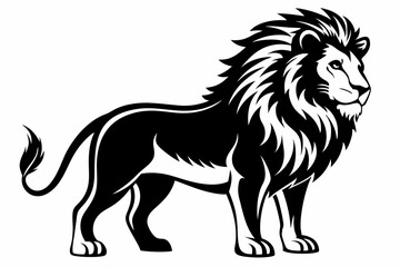 lion line art silhouette vector illustration