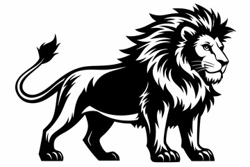 lion line art silhouette vector illustration