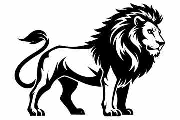 lion line art silhouette vector illustration