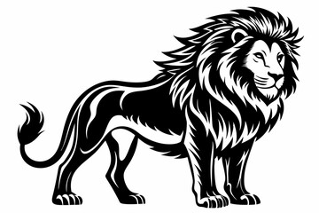lion line art silhouette vector illustration