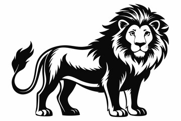 lion line art silhouette vector illustration