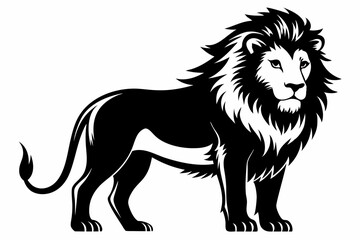 lion line art silhouette vector illustration