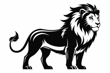 lion line art silhouette vector illustration