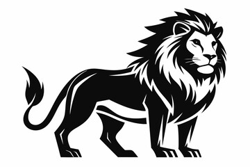 lion line art silhouette vector illustration