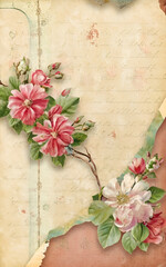  Copy space Vintage  invitation Card design ,greeting cards elegant wonderful   style. Colorful with white background, space for text.