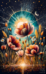 Invitation Card design ,greeting cards elegant wonderful  style. Colorful  background.