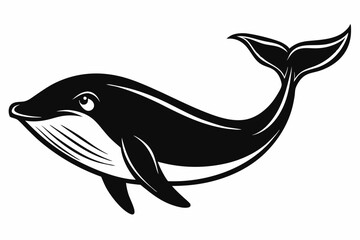 whale line art silhouette vector illustration