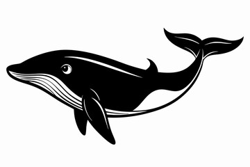 whale line art silhouette vector illustration