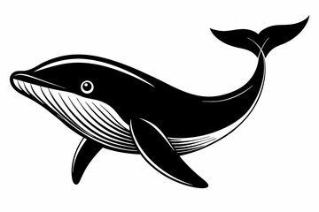 whale line art silhouette vector illustration