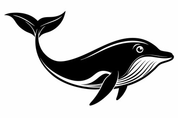 whale line art silhouette vector illustration