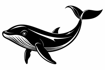 whale line art silhouette vector illustration