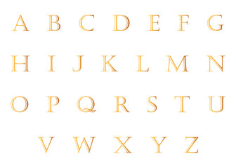 luxury alphabet letter design set or elegant logo design bundle