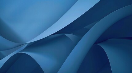 Abstract blue background with soft shapes and curves, elegant design, minimalist style, high resolution, detailed texture, digital art.