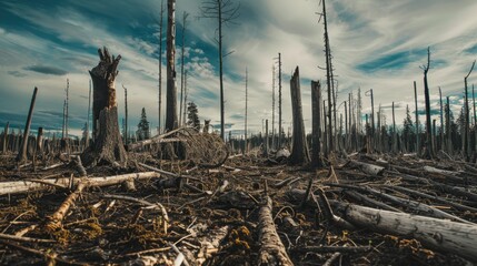 Haunting Images of Dead Trees Highlighting Deforestation Crisis