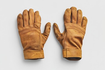 Durable brown gloves mock-up displaying high-quality craftsmanship and design for various uses