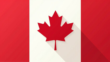 Fototapeta premium canadian civic day celebrated flag maple leaf vector card