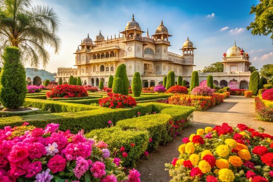 Majestic Lakhota Palace Gardens: A Portrait in Jamnagar's Lush Landscape