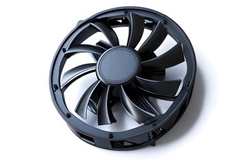 Obraz premium Realistic Computer Cooling Fan Isolated on white background