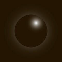 Realistic color 3d sphere and ball. Illustration of a color sphere with backlight.