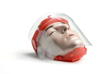 Fototapeta premium Essential CPR Protection Mask Isolated on white background