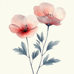 Watercolor Wildflowers Floral Illustration for Cards Floral Garden Decoration Summer Print