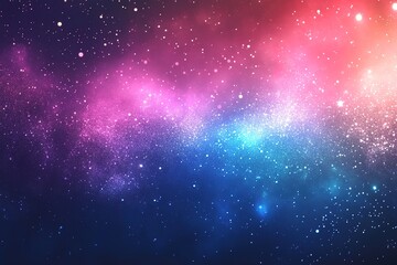 Naklejka premium Abstract Cosmic Nebula Background Pink, Blue, and Purple Galaxy Starscape