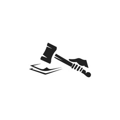 Judge gavel icon, simple vector illustration