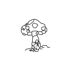 mushroom icon illustration