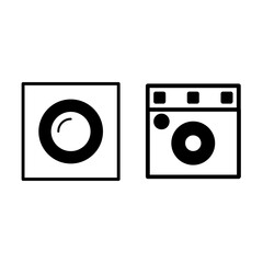 Washing machine icon. Housework symbol
